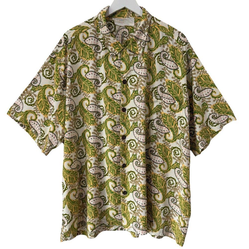 Manuhealii Paisley Hawaiian Aloha Shirt Vintage Men's XXL Retro Mod Luah Fun GUC